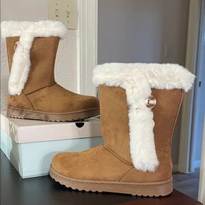 SO Chestnut Cozy Faux Fur Boots